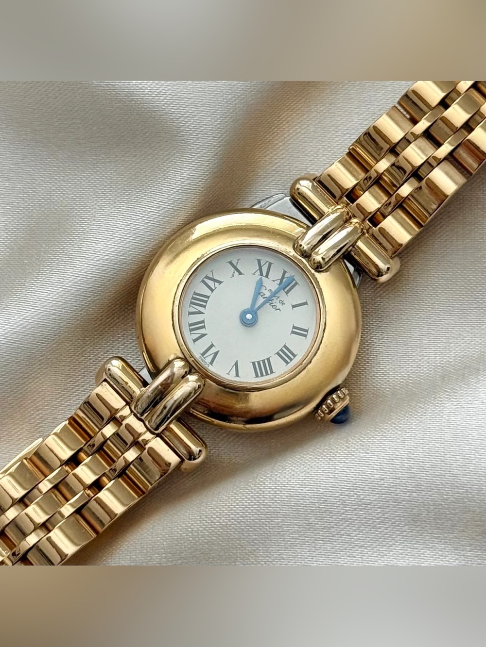 AUTHENTIC VINTAGE CARTIER GOLD WATCH - WITH BOX - Picture 5 of 8